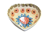 ITALIAN SOUP BOWL WITH FLOWER DESIGN DINNERWARE YELLOW/RED/BLUE 6.5H X 8.5W X 6D