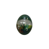 ART GLASS HANDBLOWN EGG HOME DECOR GREEN/RED/BLUE 3.5H