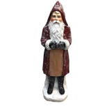 SANTA FIGURINE HOLIDAY DECOR RED/WHITE/BROWN 8.5H