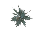 GLITTERED LINED POINSETTIA STEM FLORAL/GREENERY SAGE VELVET CHAMPAGNE 22"