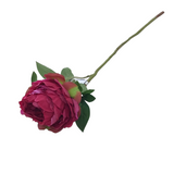 PEONY STEM FLORAL/GREENERY FUCHSIA 27"