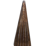 RIBBED FROSTED LED MERCURY GLASS TREE WITH TIMER HOLIDAY DECOR COOPER 17"