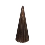 RIBBED FROSTED LED MERCURY GLASS TREE WITH TIMER HOLIDAY DECOR COOPER 12.75