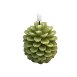 WAX LEDPINECONE FLICKER FLAME CANDLE WITH TIMER HOLIDAY DECOR