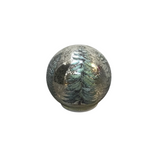 PINE TREE LED MERCURY GLASS GLOBE WITH TIMER HOLIDAY DECOR SILVER/GREEN 5"