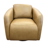 SWIVEL GLIDER "DANTE-RENAISSANCE MARIGOLD" ACCENT CHAIR CARAMEL