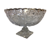 CUT CRYSTAL PEDESTAL BOWL CRYSTAL