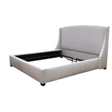 UPHOLSTERED HEAD BOARD/FOOTBOARD & RAILS WITH SLATS BED KING SIZE