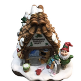 FITZ & FLOYD "SNOWMAN SUPPLY HUT" HOLIDAY DECOR MULTICOLOR 5"H
