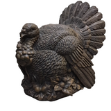 TURKEY FIGURINE HOLIDAY DECOR BROWN 10.5H
