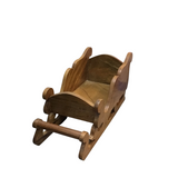 WOOD SLEIGH HOLIDAY DECOR BROWN 10H X 20W X 9D