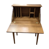 SECRETARY WITH ORGANIZER/DRAWER DESK BROWN 39.5H 26.5W X 15D