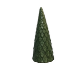 CERAMIC LEAF CHRISTMAS TREE HOLIDAY DECOR GREEN 15.25