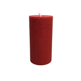 ON/OFF TOUCH LED PILLAR CANDLE WITH TIMER HOLIDAY DECOR RED 8 X 4