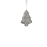 GLITTERED RESIN COOKIE TREE ORNAMENT HOLIDAY DECOR WHITE
