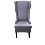 UPHOLSTERED WING BACK ACCENT CHAIR GRAY 46H X 23W X 22D