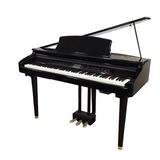 SUZUKI MDG-200 MICRO GRAND DIGITAL PIANO WITH BENCH ACCENT PIECE BLACK 35H X 55W X 29D