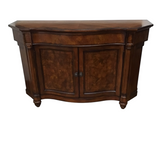 FINE FURNITURE DESIGNS WITH ONE DRAWER/2 DOORS CONSOLE/SOFA TABLE BROWN 35H X 54W X 16.5D