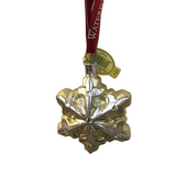 WATERFORD SPAKLING SNOWFLAKE ORNAMENT HOLIDAY DECOR SILVER/GOLD 4"