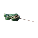 PINE STEM WITH LEAVES AND APPLE HOLIDAY DECOR GREEN/GOLD 28"