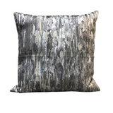 ABSTRACT DESIGN PILLOW SILVER/TAUPE 21 X 21