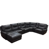 7 PC. POWER SECTIONAL WITH 2 RECLINERS AND CHAISE SOFA 41H X 164 X 98L X 68D
