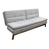 "SORTA" CONVERTIBLE FUTON WITH 16 POSITIONS (RET. $1699.00) SOFA GRAY/SILVER 36H X 78W X 49D