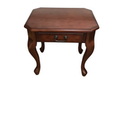 KLAUSSNER WITH 1 DRAWER END TABLE CHERRY WOOD