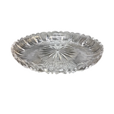 ROUND PLATE WITH SCALLOPED EDGE CRYSTAL 10.5 DIAM..