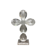 OLEG CASSINI DIAMOND CUT CROSS "BLESS THIS HOUSE" CRYSTAL 9 x 6