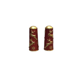 SALT/PEPPER SHAKERS HOLIDAY DECOR RED/GOLD