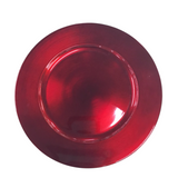SET OF 6 CHARGERS DINNERWARE RED