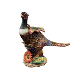 FITZ & FLOYD FALL HARVEST CERAMIC PHEASANT HOLIDAY DECOR MULTICOLOR 8.5H
