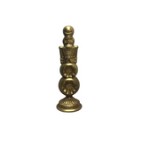 NUTCRACKER ON ORNAMENT FINIAL HOLIDAY DECOR GOLD 10"