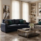 Monroe Sofa in Deep Blue Leather