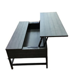 LIFT TOP WITH STORAGE COFFEE TABLE BLACK/CHARCOAL 26H X 46W X 26D