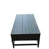 LIFT TOP WITH STORAGE COFFEE TABLE BLACK/CHARCOAL 26H X 46W X 26D