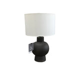 COSMO LIVING BY COSMOPOLITAN CERAMIC GOURD LAMP/LIGHTING BLACK