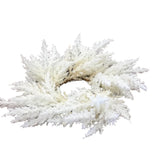 PAMPAS GRASS CANDLE RING HOLIDAY DECOR CREAM 12"