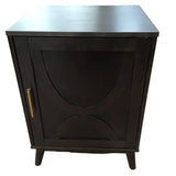 WITH 1 DOOR SIDE TABLE CABINET/CHEST ESPRESSO 26H X 19W X 15D