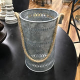 METAL GALVN LANTERN HOME DECOR 10"