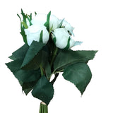 REAL TOUCH CABBAGE ROSE BUNDLE FLORAL/GREENERY WHITE 10"