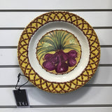 DECORATIVE PLATE WITH ONIONS WALL DECOR YELLOW/BROWN/PURPLE 12"